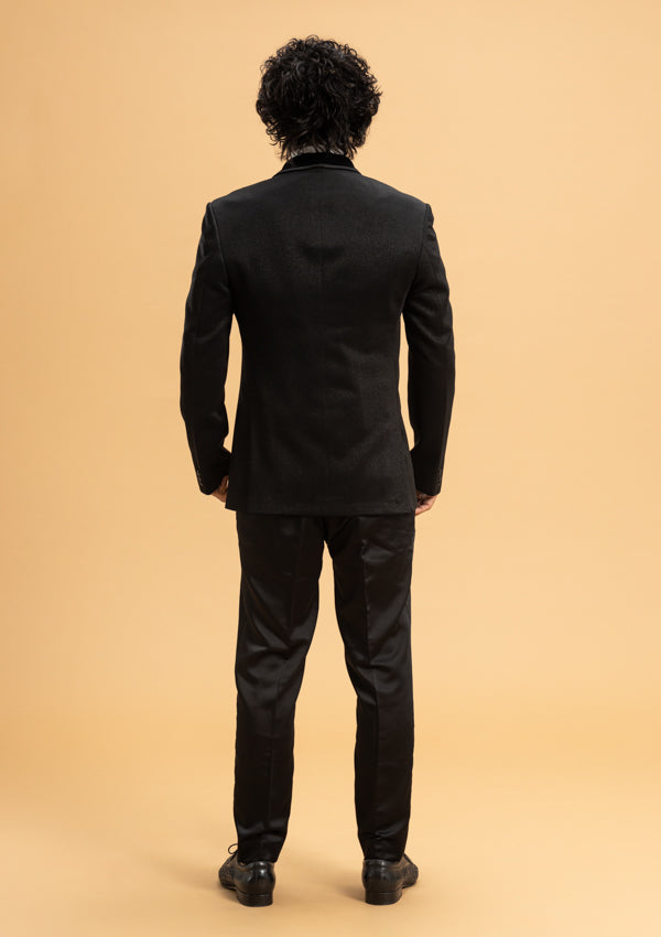 Black Shimmer Italian Fabric Tuxedo