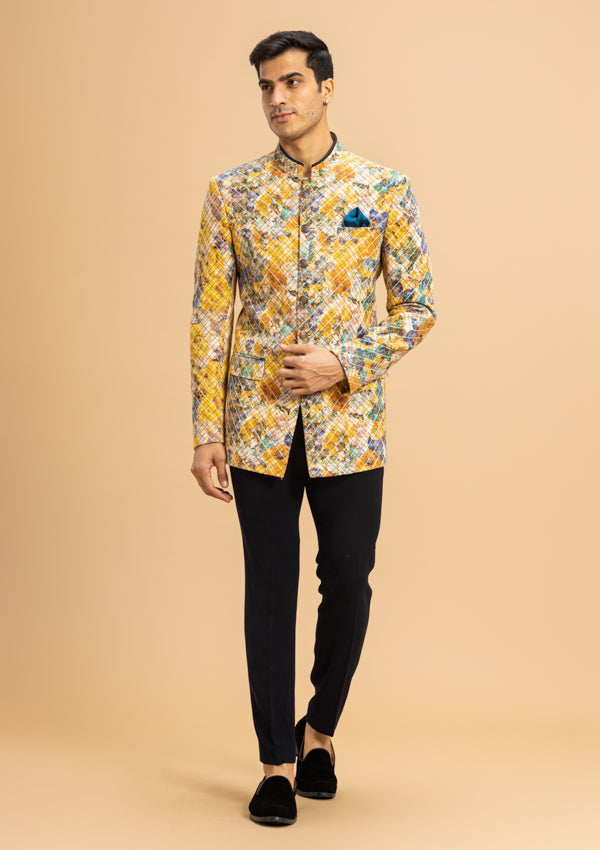 Multi colour Bandhgala Suit