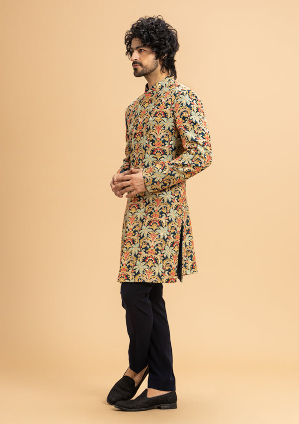 Multi-coloured Thread & Kasab Sherwani